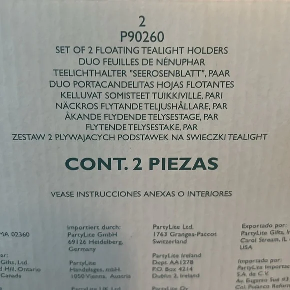 PartyLite Floating tealight holder set - Picture 8 of 8